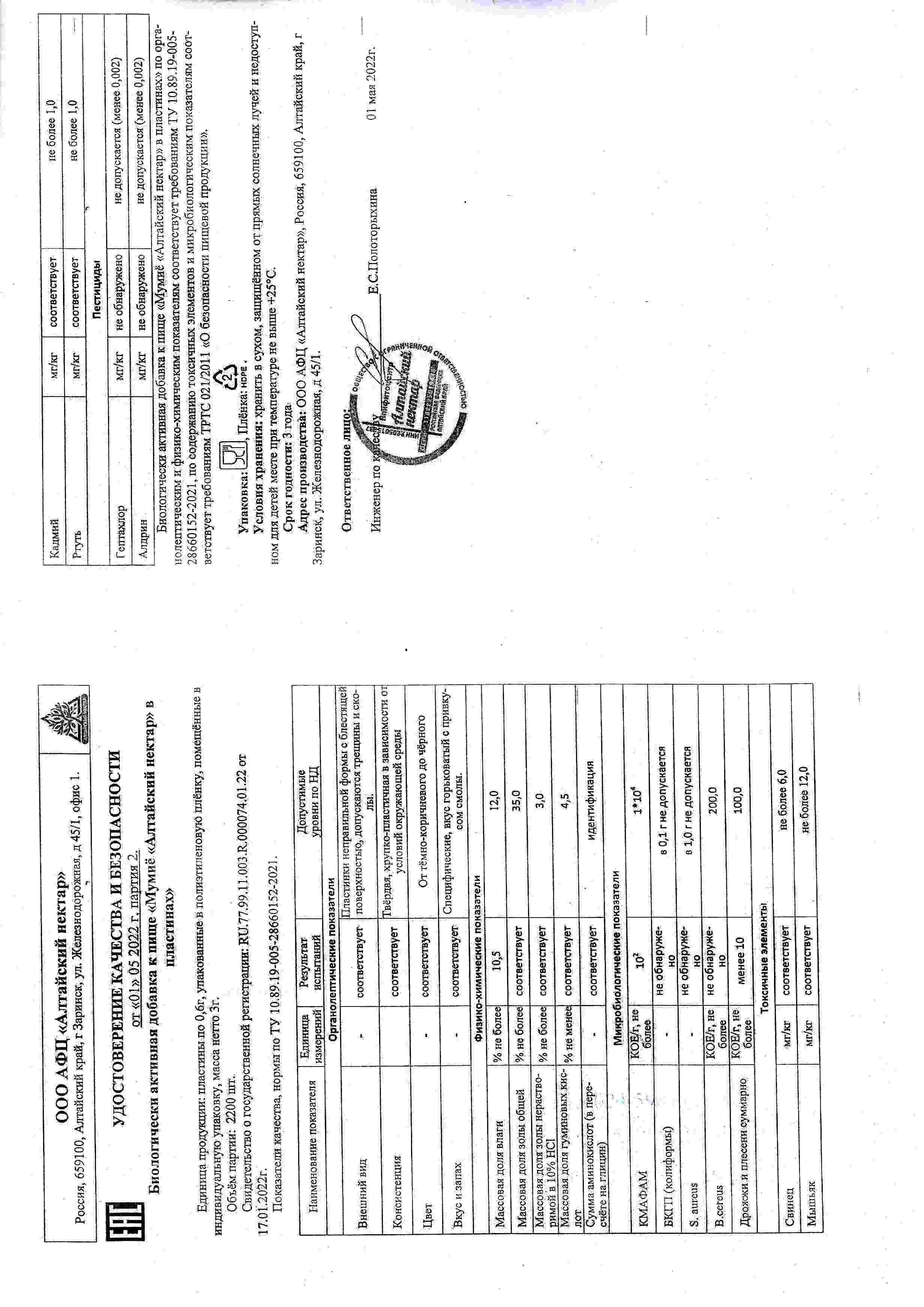 Паспорт №052022
